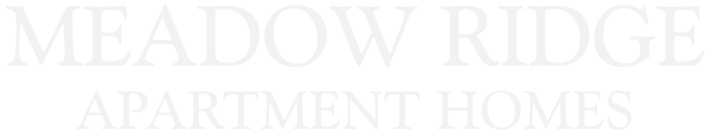 Meadow Ridge Apartment Homes Logo